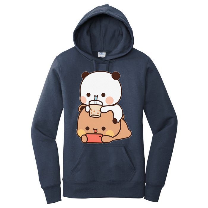 Romantic Gift For Her Bubu Dudu Bubble Tea Fleece Couples Women's Pullover Hoodie