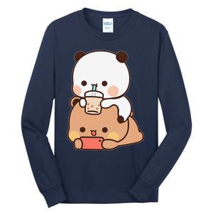 Romantic Gift For Her Bubu Dudu Bubble Tea Fleece Couples Tall Long Sleeve T-Shirt