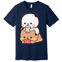 Romantic Gift For Her Bubu Dudu Bubble Tea Fleece Couples Premium T-Shirt