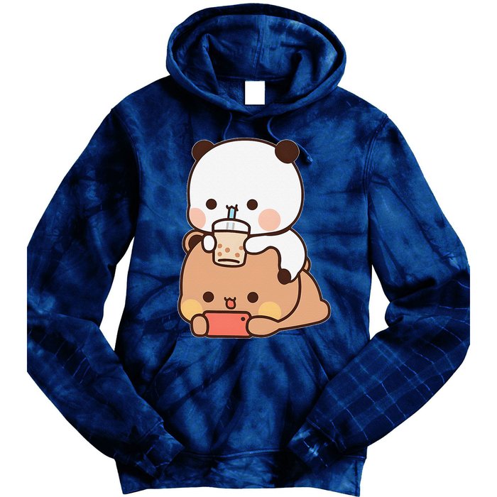 Romantic Gift For Her Bubu Dudu Bubble Tea Fleece Couples Tie Dye Hoodie