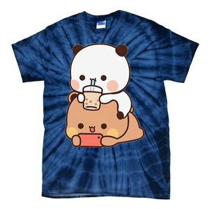 Romantic Gift For Her Bubu Dudu Bubble Tea Fleece Couples Tie-Dye T-Shirt