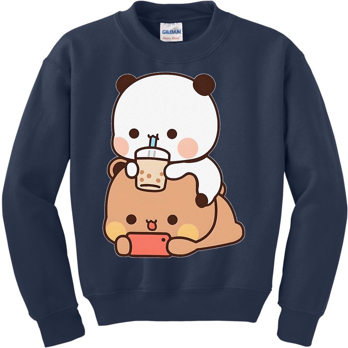 Romantic Gift For Her Bubu Dudu Bubble Tea Fleece Couples Kids Sweatshirt