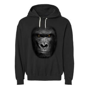 Realistic Gorilla Face Garment-Dyed Fleece Hoodie