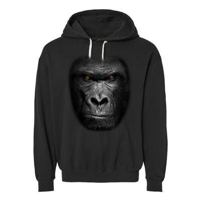 Realistic Gorilla Face Garment-Dyed Fleece Hoodie
