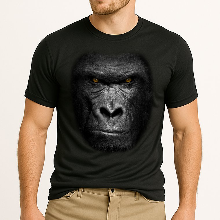 Realistic Gorilla Face Performance Shirt
