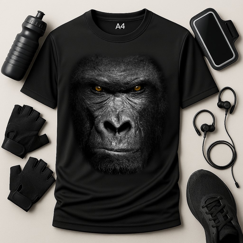 Realistic Gorilla Face Performance Shirt