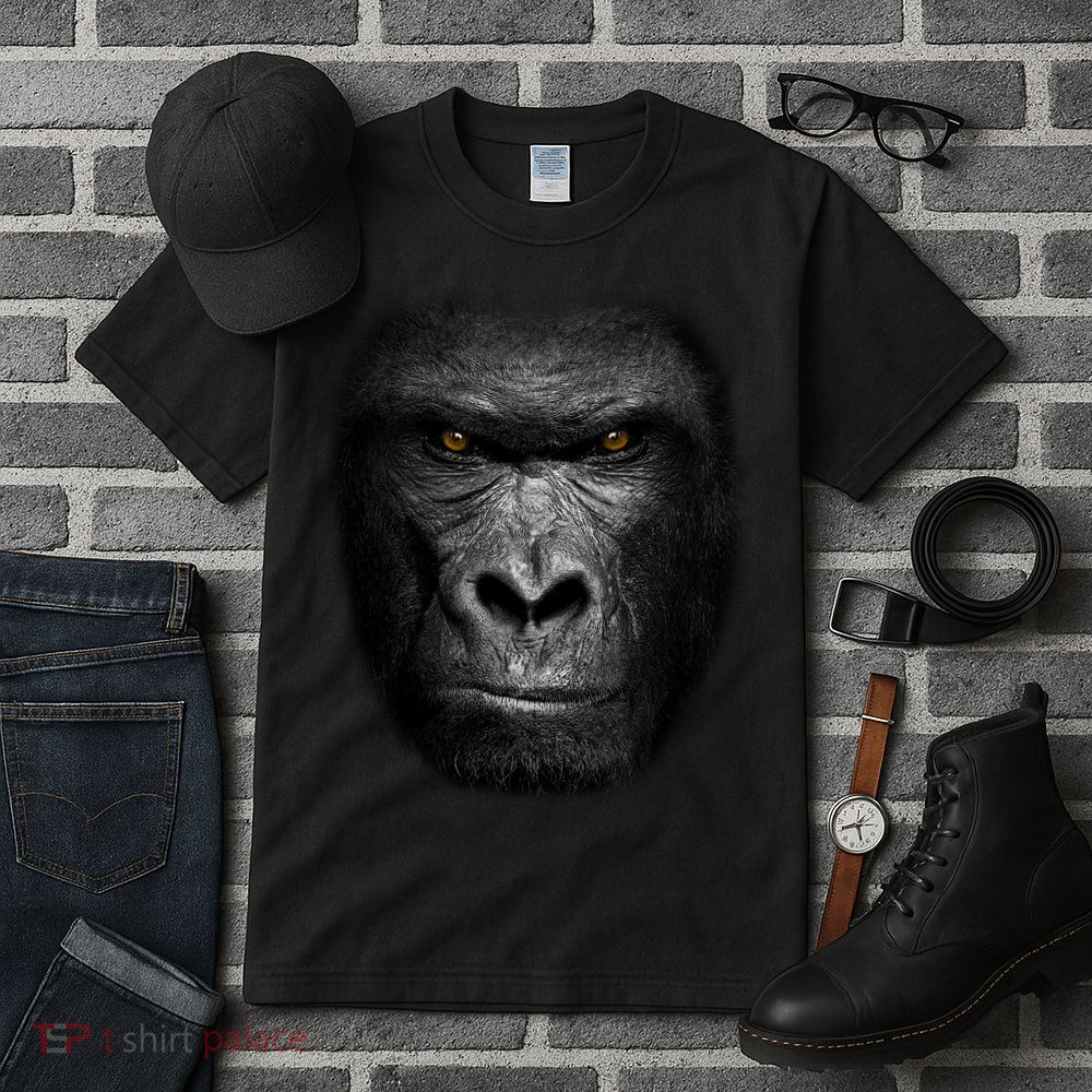 Realistic Gorilla Face Tall T-Shirt