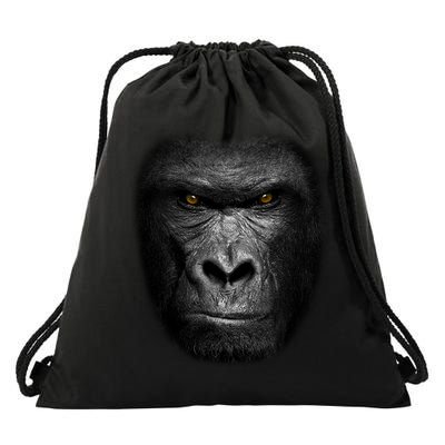 Realistic Gorilla Face Drawstring Bag