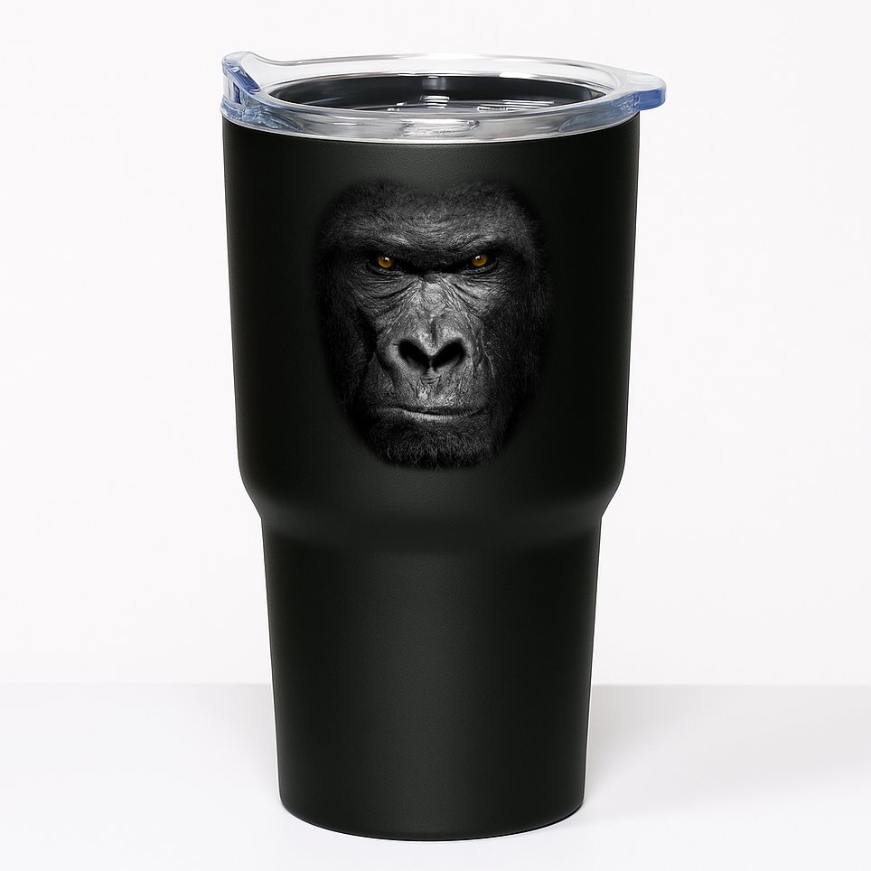 Realistic Gorilla Face Tumbler