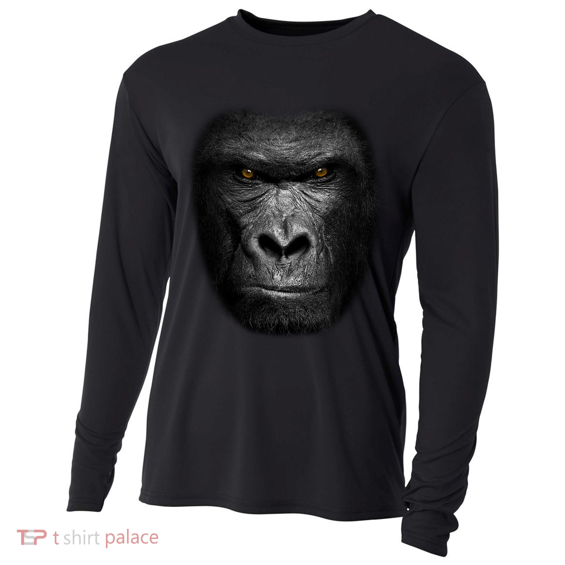 Realistic Gorilla Face Cooling Performance Long Sleeve Crew