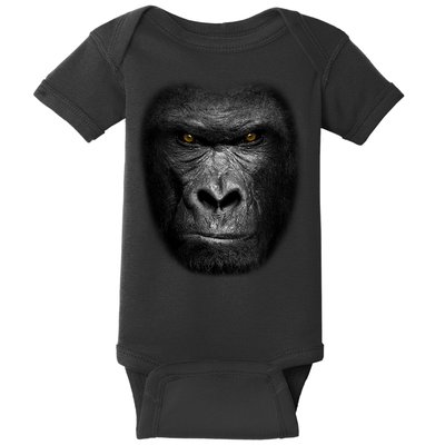 Realistic Gorilla Face Baby Bodysuit