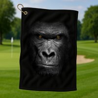 Realistic Gorilla Face Golf Towel