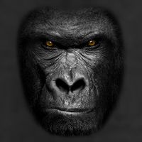 Realistic Gorilla Face Golf Towel