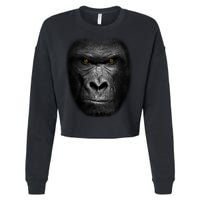 Realistic Gorilla Face Cropped Pullover Crew
