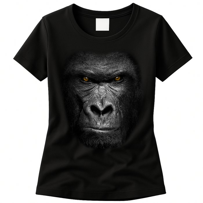 Realistic Gorilla Face Womens T-Shirt