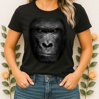 Realistic Gorilla Face Womens T-Shirt