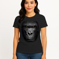 Realistic Gorilla Face Womens T-Shirt