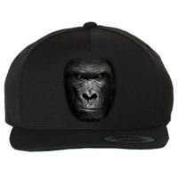 Realistic Gorilla Face Wool Snapback Cap