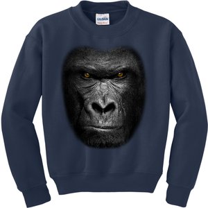 Realistic Gorilla Face Kids Sweatshirt