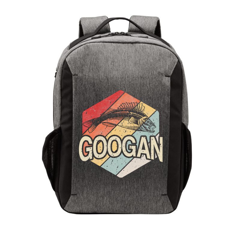 Retro Googan Fish Fishing Vintage Sunset Vector Backpack
