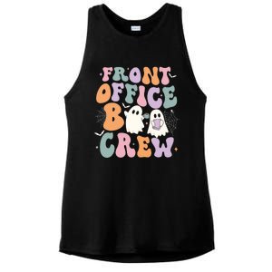 Retro Groovy Front Office Boo Crew Ghost Halloween Costume Ladies PosiCharge Tri-Blend Wicking Tank