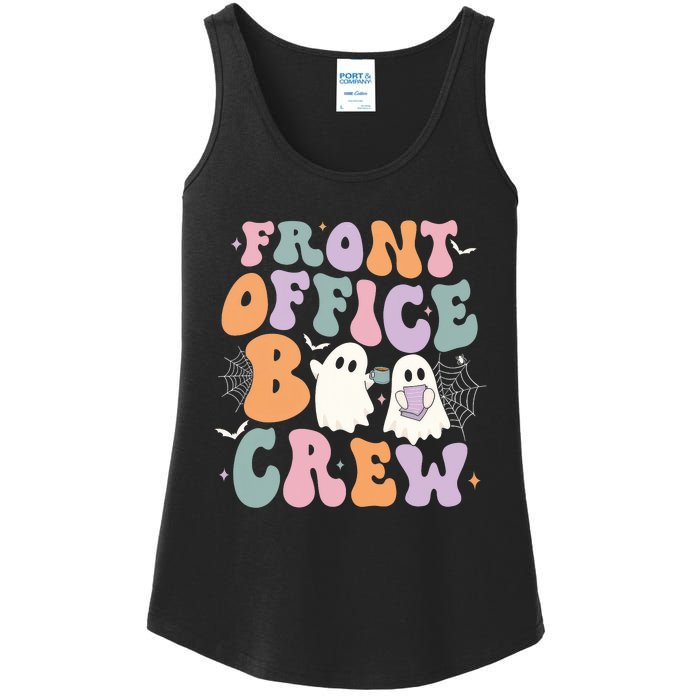 Retro Groovy Front Office Boo Crew Ghost Halloween Costume Ladies Essential Tank