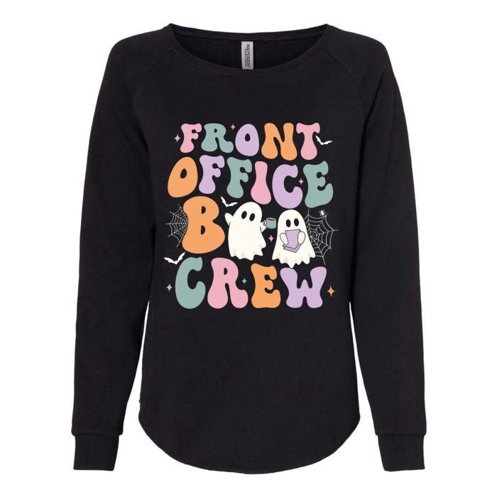 Retro Groovy Front Office Boo Crew Ghost Halloween Costume Womens California Wash Sweatshirt