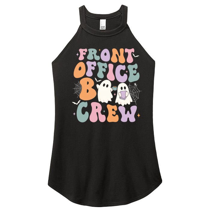 Retro Groovy Front Office Boo Crew Ghost Halloween Costume Women's Perfect Tri Rocker Tank