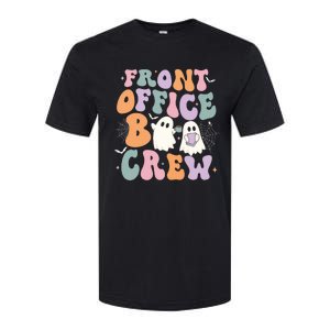 Retro Groovy Front Office Boo Crew Ghost Halloween Costume Softstyle CVC T-Shirt