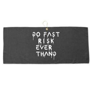 Retro Go Fast Risk Everything Funny Large Microfiber Waffle Golf Towel