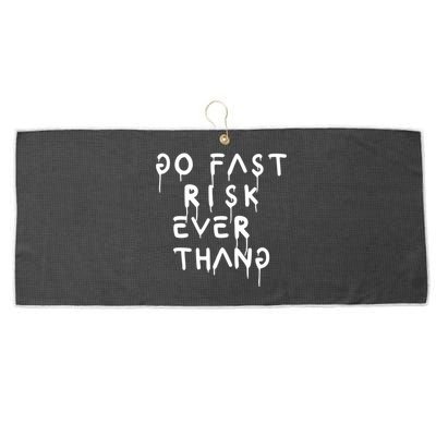 Retro Go Fast Risk Everything Funny Large Microfiber Waffle Golf Towel