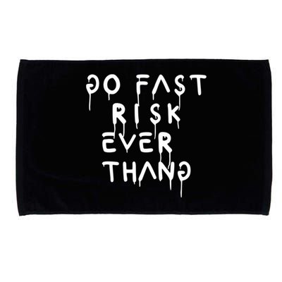 Retro Go Fast Risk Everything Funny Microfiber Hand Towel