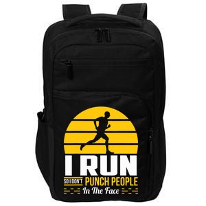 Runner Gift Funny Running Marathon Sport Sarcastic Gift Impact Tech Backpack