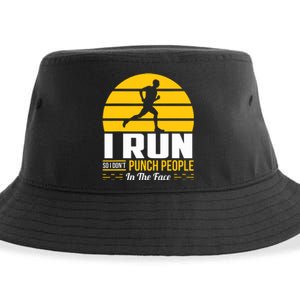 Runner Gift Funny Running Marathon Sport Sarcastic Gift Sustainable Bucket Hat