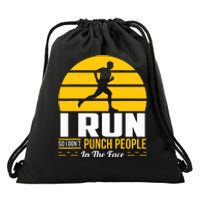 Runner Gift Funny Running Marathon Sport Sarcastic Gift Drawstring Bag