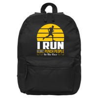 Runner Gift Funny Running Marathon Sport Sarcastic Gift 16 in Basic Backpack