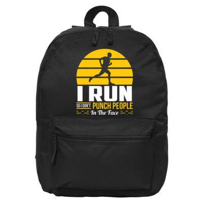 Runner Gift Funny Running Marathon Sport Sarcastic Gift 16 in Basic Backpack