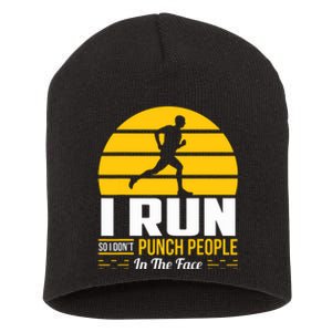 Runner Gift Funny Running Marathon Sport Sarcastic Gift Short Acrylic Beanie