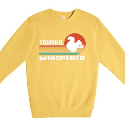 Retro Gifts Funny Cute Squirrel Whisperer Premium Crewneck Sweatshirt