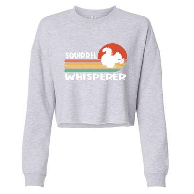 Retro Gifts Funny Cute Squirrel Whisperer Cropped Pullover Crew