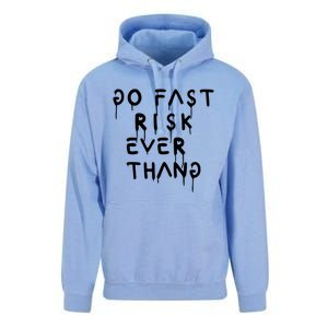 Retro Go Fast Risk Everything Funny Unisex Surf Hoodie