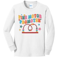 Retro Groovy Fine Motor Promoter OT Occupational Therapy Kids Long Sleeve Shirt