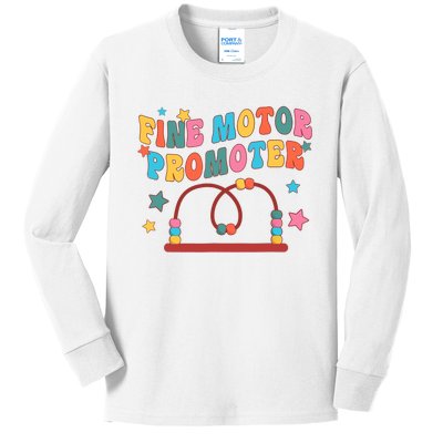 Retro Groovy Fine Motor Promoter OT Occupational Therapy Kids Long Sleeve Shirt