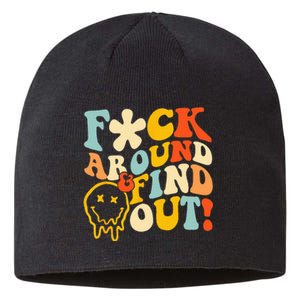 Retro Groovy Fuck Around And Find Out Fafo Sustainable Beanie