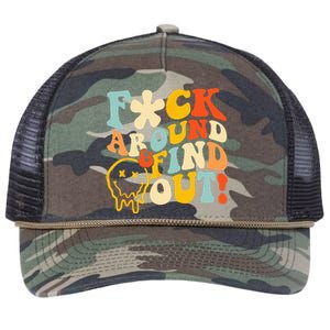 Retro Groovy Fuck Around And Find Out Fafo Retro Rope Trucker Hat Cap