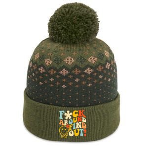 Retro Groovy Fuck Around And Find Out Fafo The Baniff Cuffed Pom Beanie