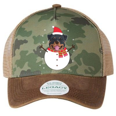 Rottweiler Gift Funny Snow Christmas Top Legacy Tie Dye Trucker Hat