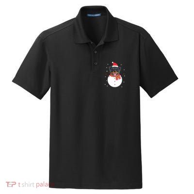 Rottweiler Gift Funny Snow Christmas Top Dry Zone Grid Polo