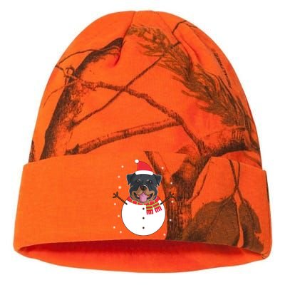 Rottweiler Gift Funny Snow Christmas Top Kati Licensed 12" Camo Beanie