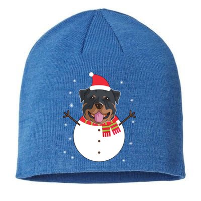 Rottweiler Gift Funny Snow Christmas Top Sustainable Beanie